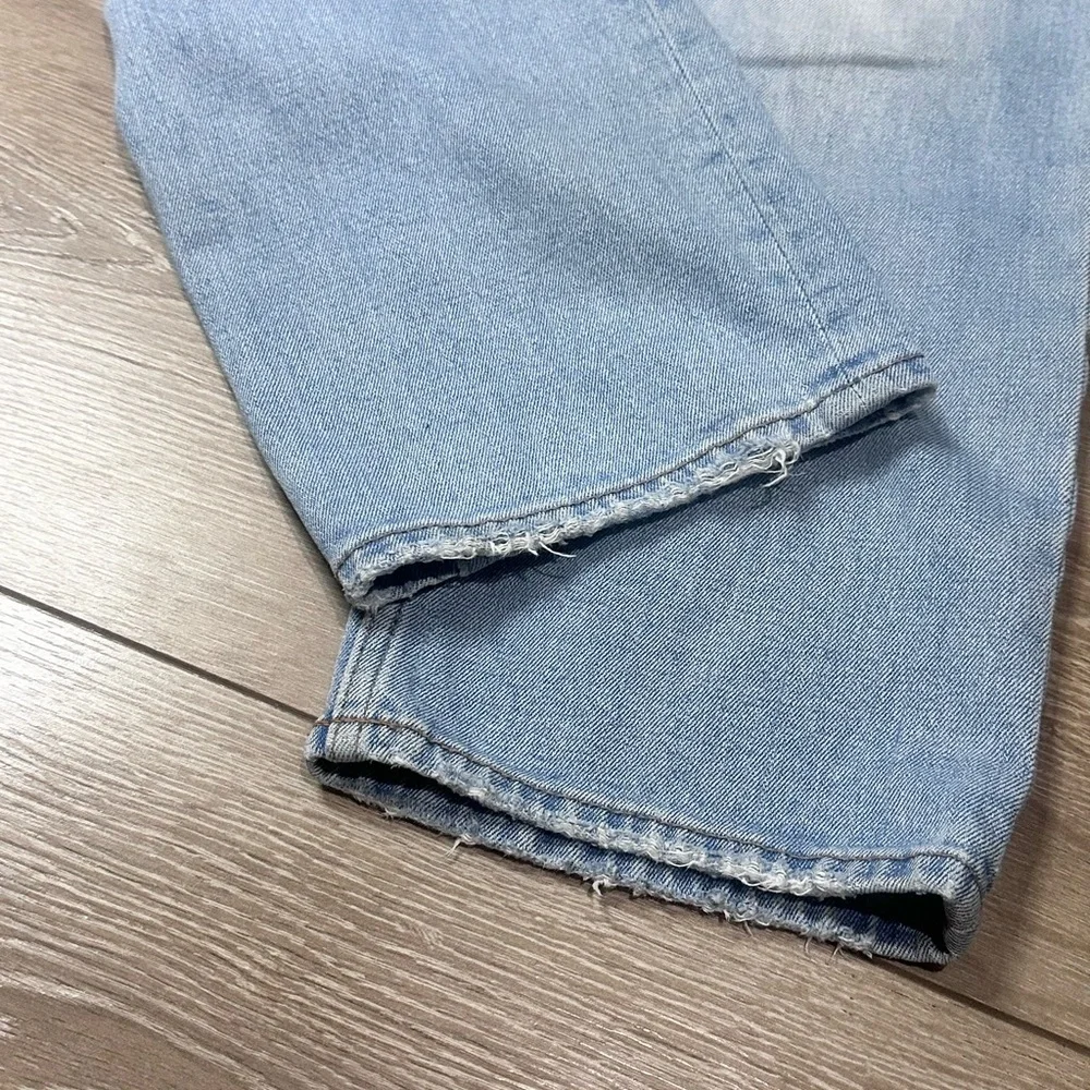 Abercrombie & Fitch Light Wash Zoe Natural Rise Ankle Straight Jeans - Picture 7 of 12